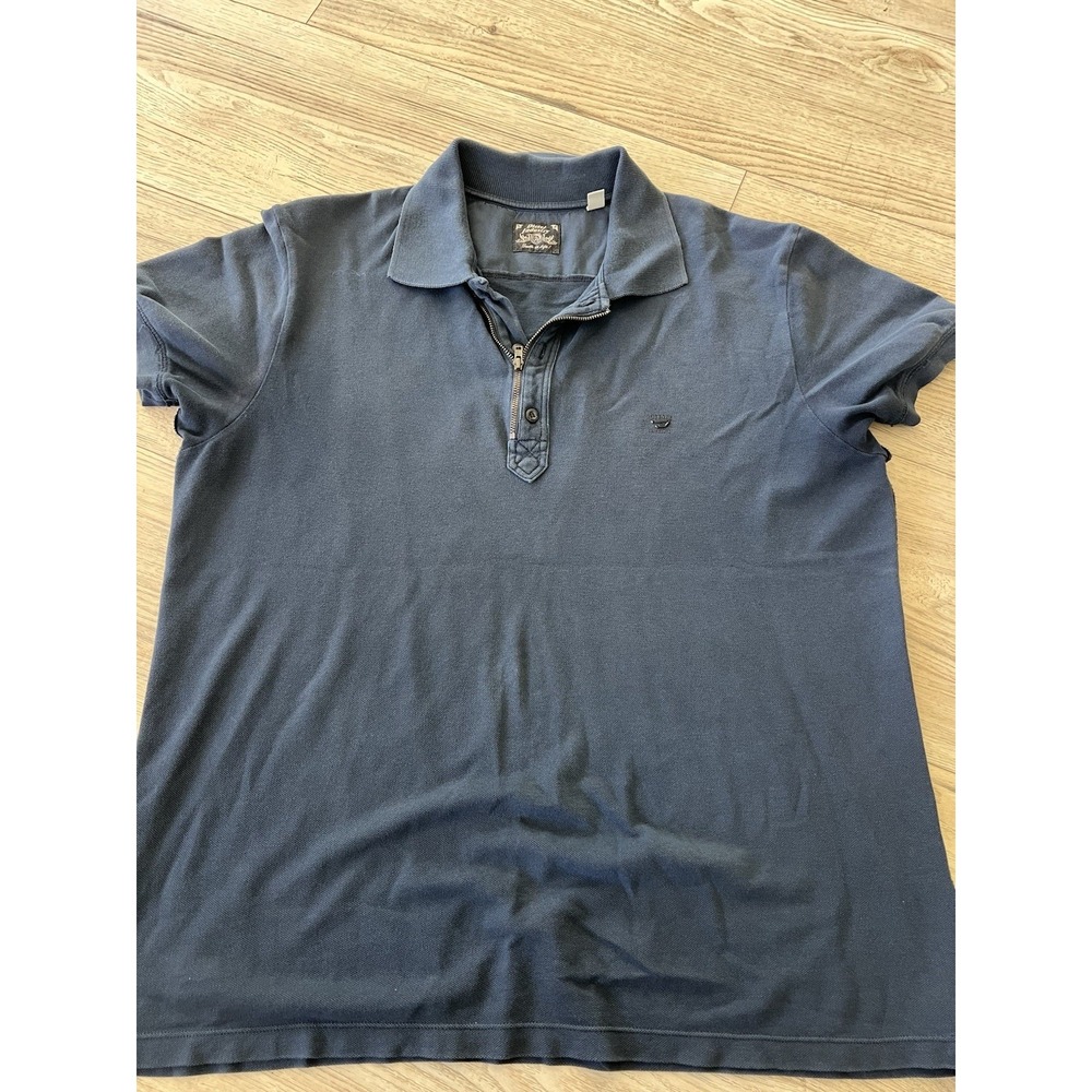 DIESEL INDUSTRY Men's Gray Blur 1/4 Zip Polo Shirt Short Sleeve